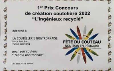L’Ecolo Nontronnais remporte le concours de la Fête du couteau 2022 !
